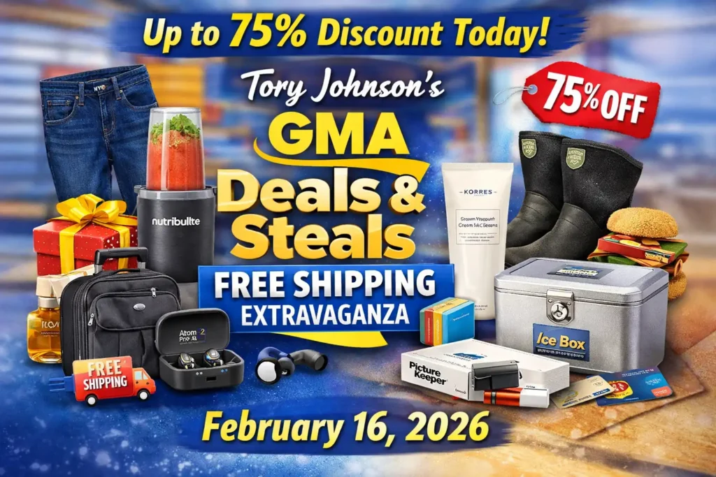 GMA Deals & Steals Free Shipping Extravaganza with up to 75 percent discount on fashion, tech and home products.