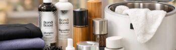 Tory Johnson GMA Deals and Steals beauty, haircare, towel warmer and kitchen essentials displayed on studio table