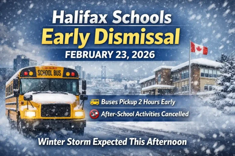 Halifax schools early dismissal February 23 2026