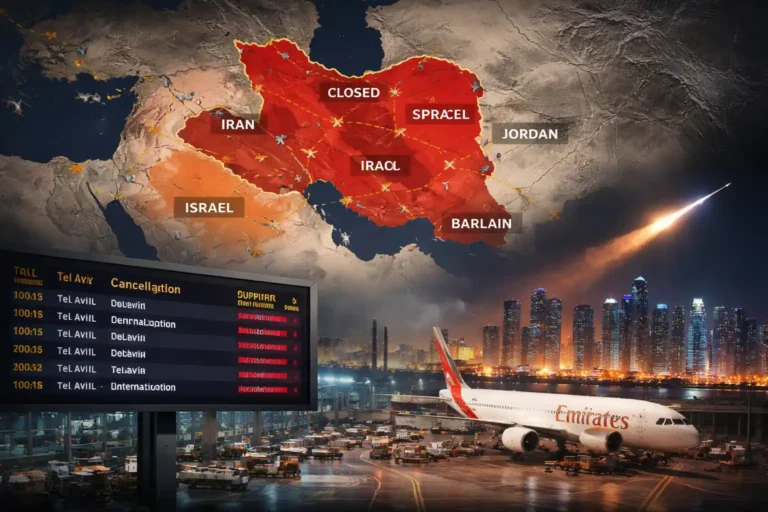Airlines Suspend Middle East Flights After US–Israel Strikes on Iran Disrupt Global Airspace