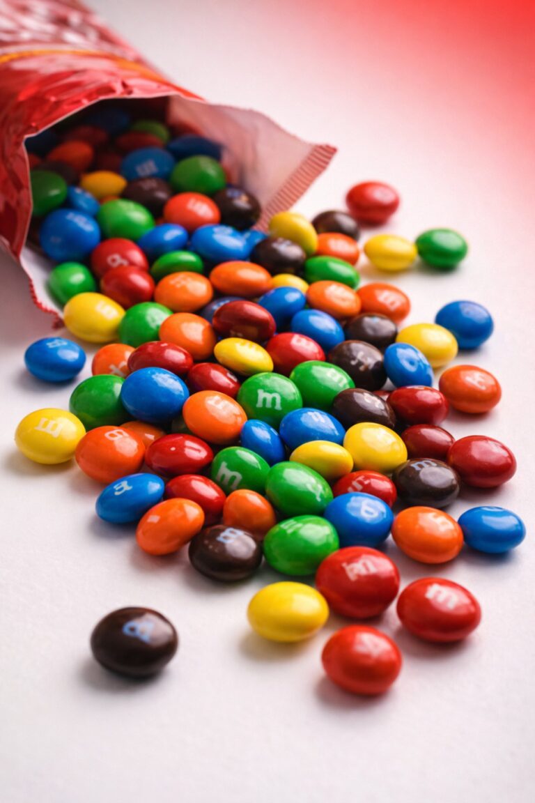 M&M’s candies spilled from a bag as FDA issues recall over missing allergen labels