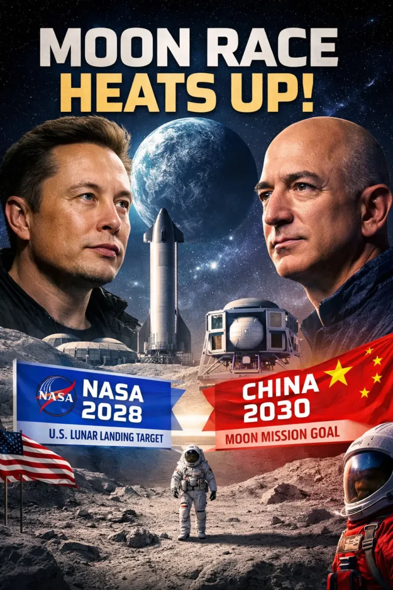 Musk vs Bezos Moon Race Heats Up as NASA Targets 2028 Landing and China Eyes 2030