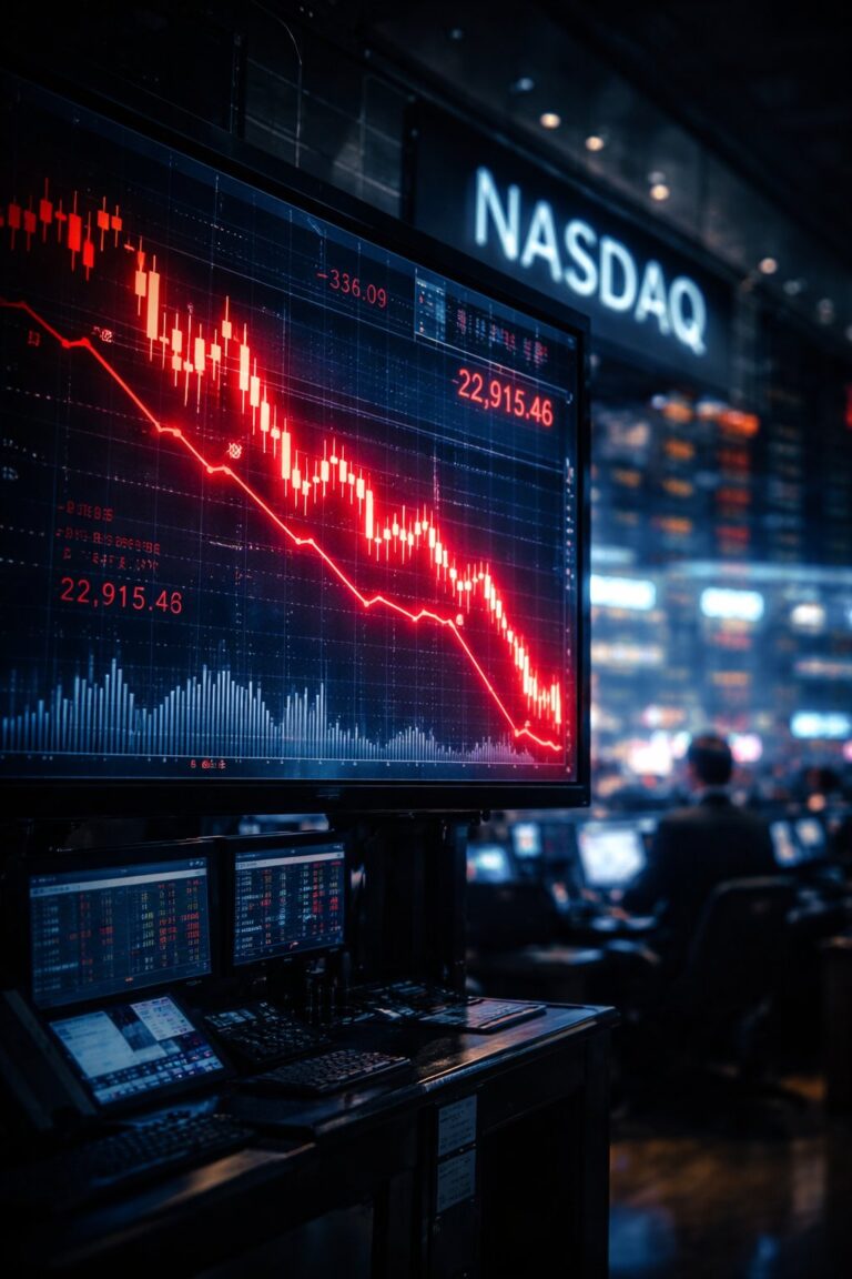 Nasdaq Falls Below 23,000 as Tech Rout Accelerates