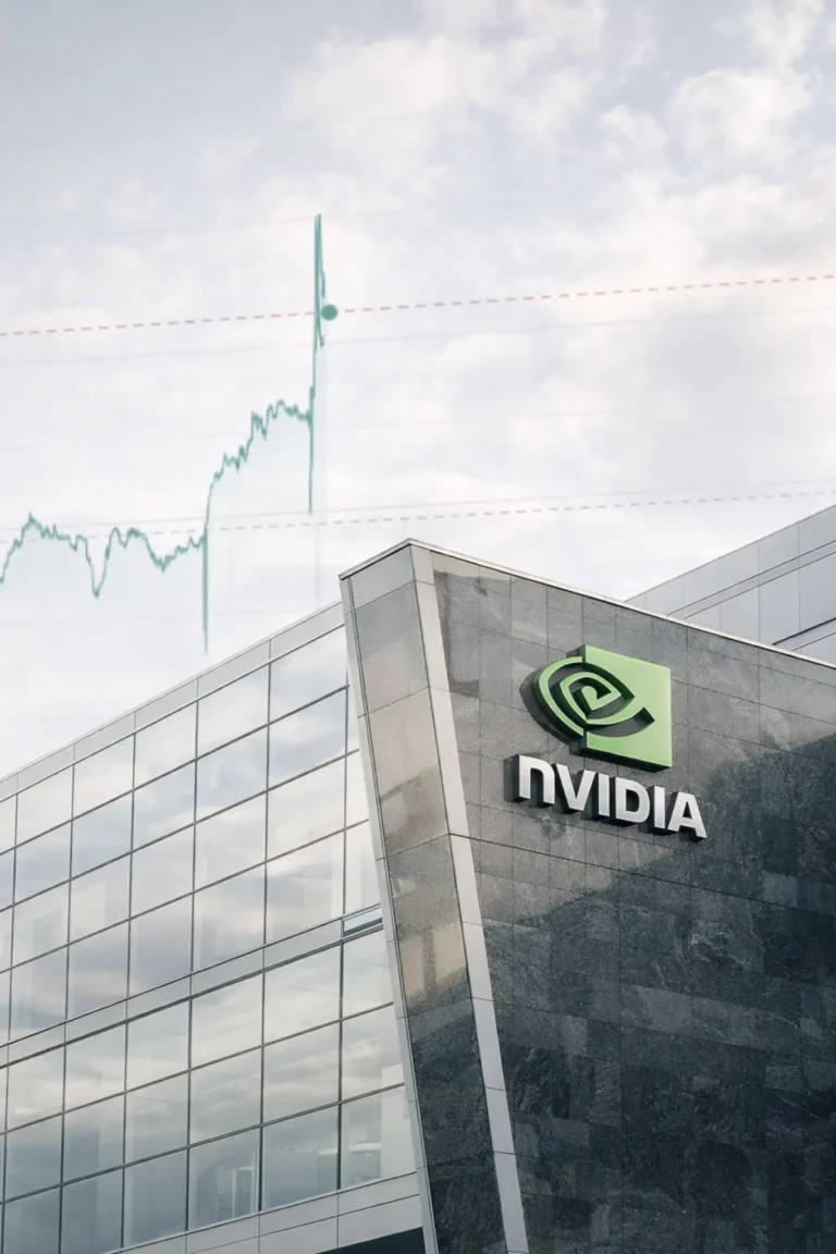 Nvidia headquarters with stock chart overlay ahead of earnings as shares trade near $192
