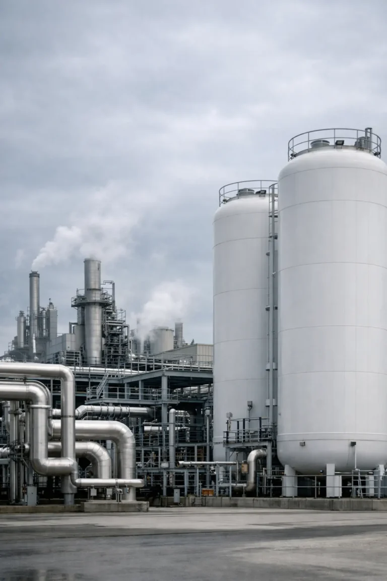 Plug Power green hydrogen production facility with large storage tanks following $1.66B DOE loan lawsuit news