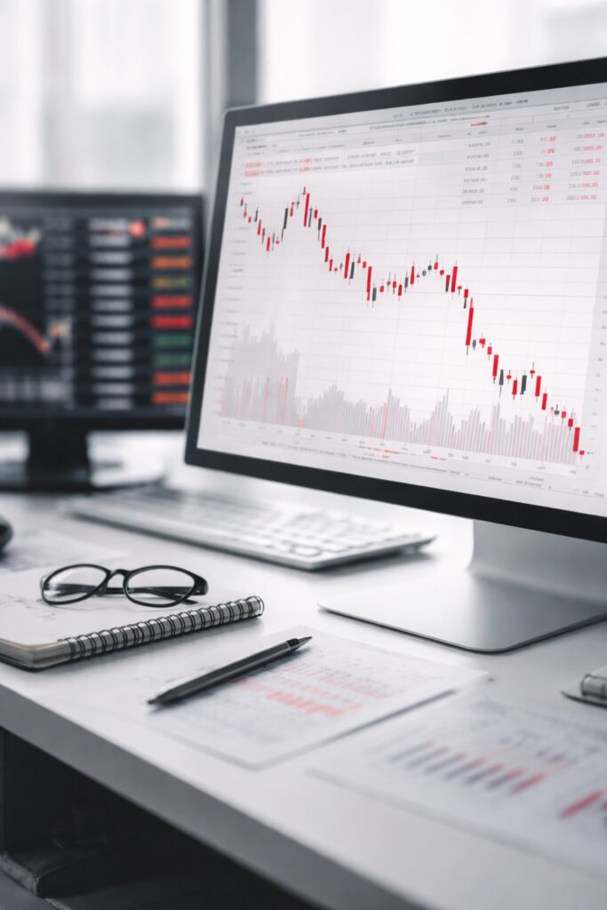 Philip Morris stock chart showing a modest decline during earnings day trading