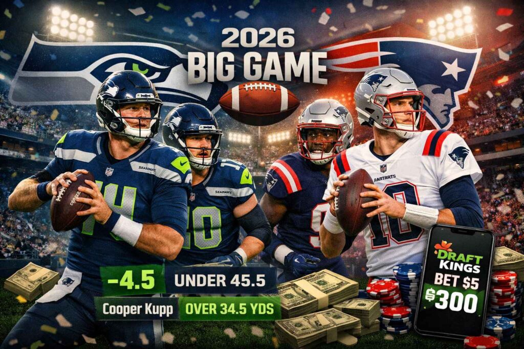 Seahawks vs Patriots 2026 Big Game: DraftKings Promo, Model Picks and Same-Game Parlay Breakdown