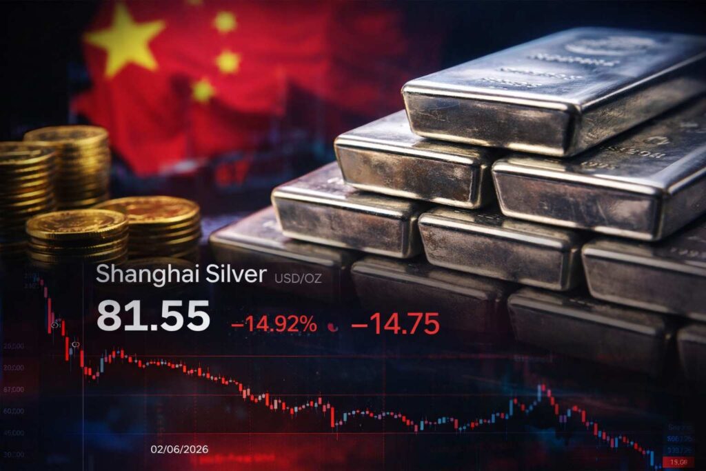 Shanghai Silver Slides on Feb. 6 as SHFE Vaults See Heavy Withdrawals