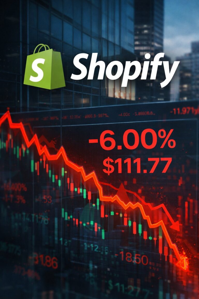 Shopify Stock Tumbles 6% as Wall Street Flags Margin Pressure Despite 31% Growth