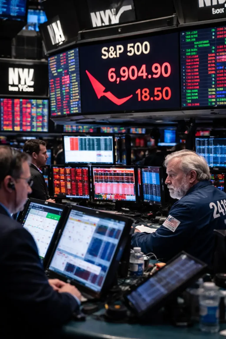 S&P 500 Today Slips to 6,904 as 1.4% GDP Miss Shakes Markets and Gold Surges to $5,044