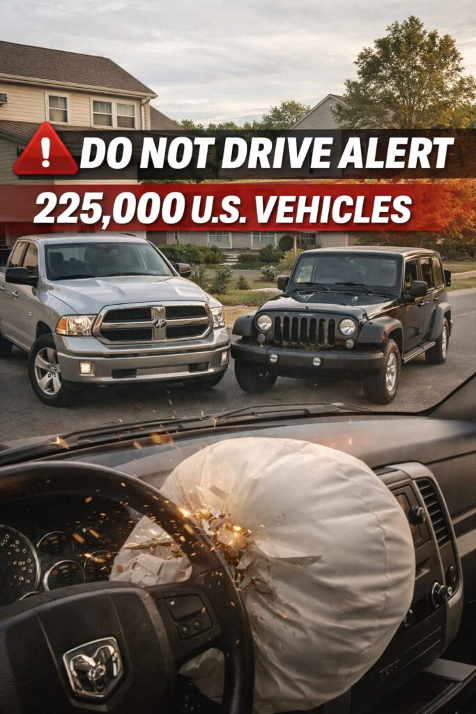 Stellantis ‘Do Not Drive’ Alert Issued for 225,000 US Vehicles Over Takata Airbag Risk