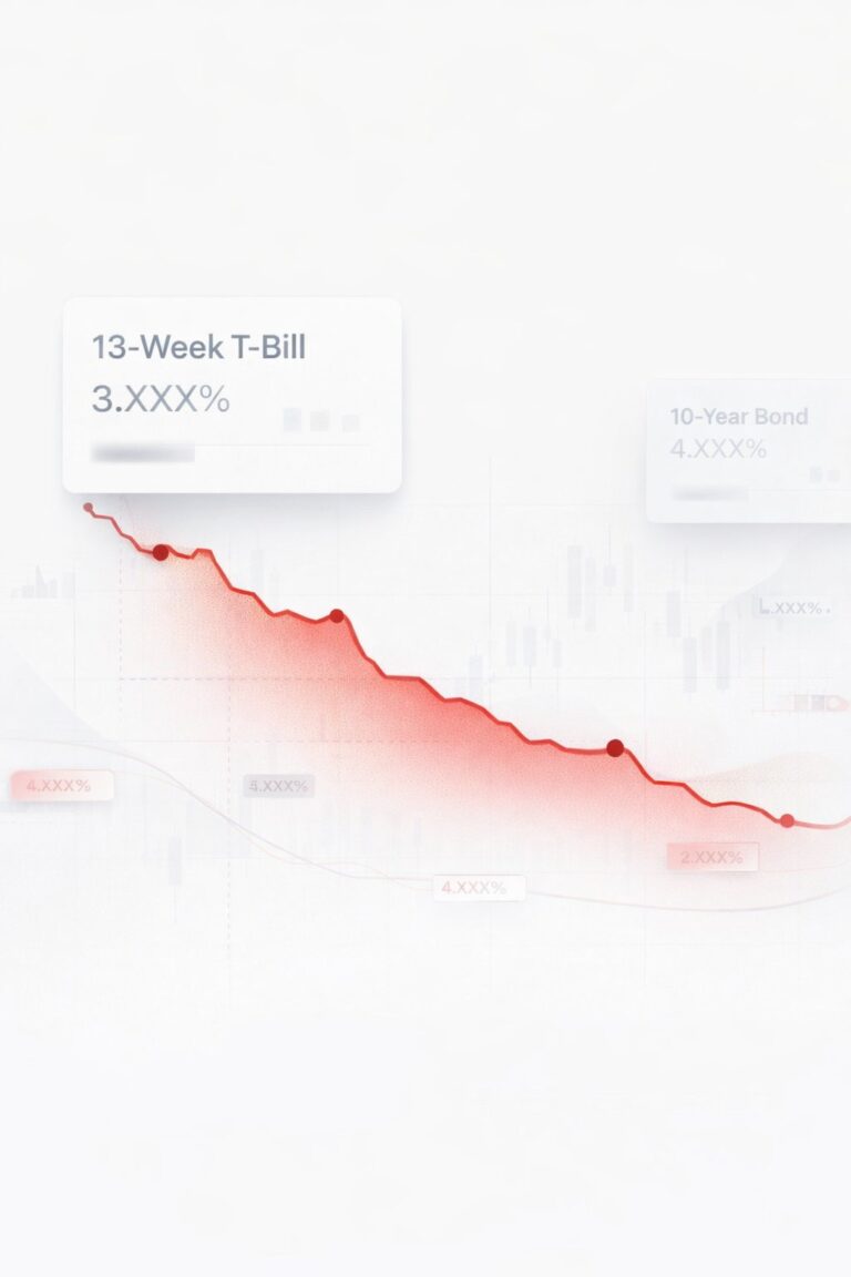 US Treasury yield chart showing a pullback in short-term interest rates