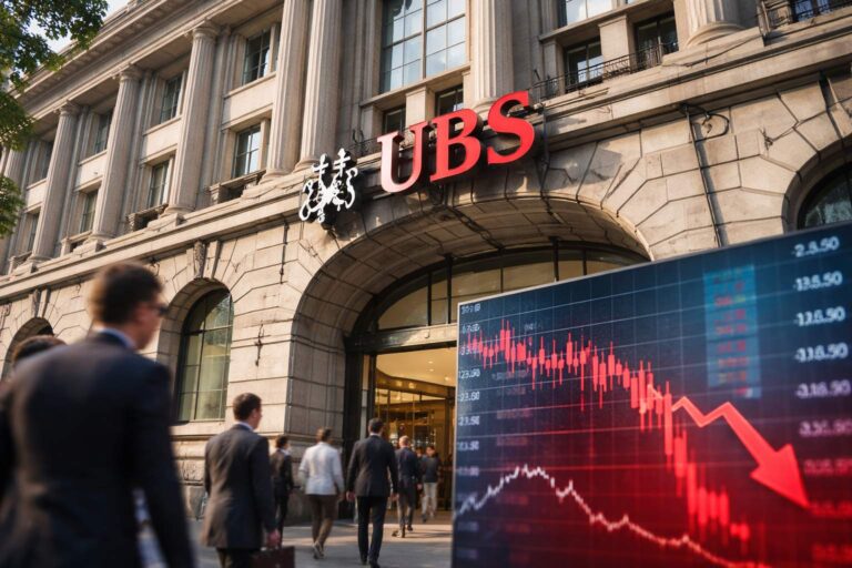 UBS Group AG Swiss stock market price movement amid regulation concerns