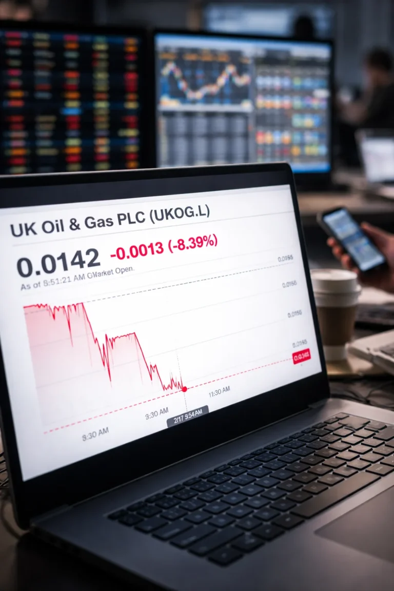 UK Oil & Gas Stock Today Slides 8% to 0.0142 as 247M Shares Flood Early Trade