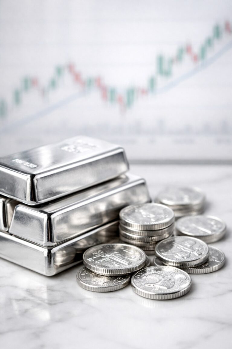 US silver price today chart showing spot silver at $77.80 per ounce