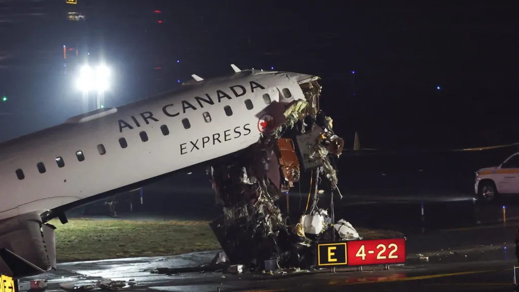 Air Canada Plane Crashes Into Fire Truck at LaGuardia, Airport Shut Down for Hours