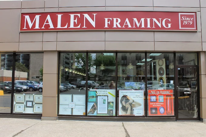 Ottawa framing shop interior with artwork frames