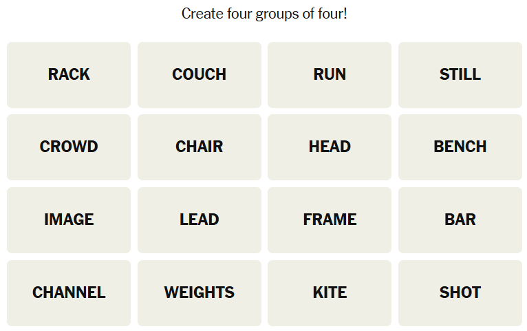 NYT Connections March 22 puzzle visual