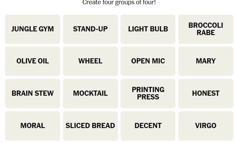 NYT Connections today March 23