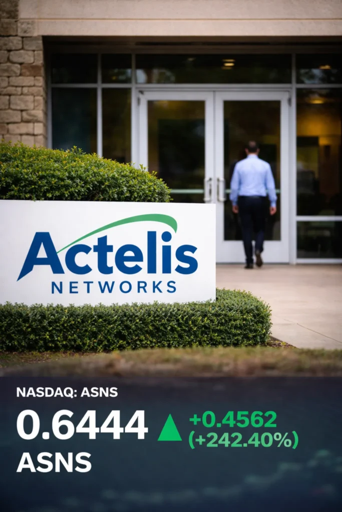 ASNS Stock Price Today Surges 242% to $0.64 After Actelis Wins California Transportation Contract
