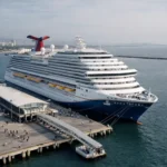 Carnival Firenze cruise ship docked at Long Beach cruise terminal