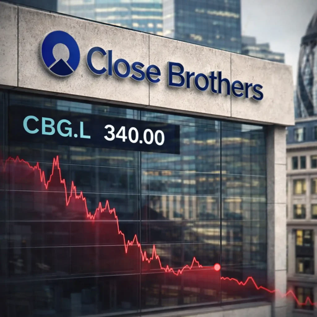 Close Brothers shares falling with London financial backdrop