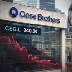 Close Brothers shares falling with London financial backdrop