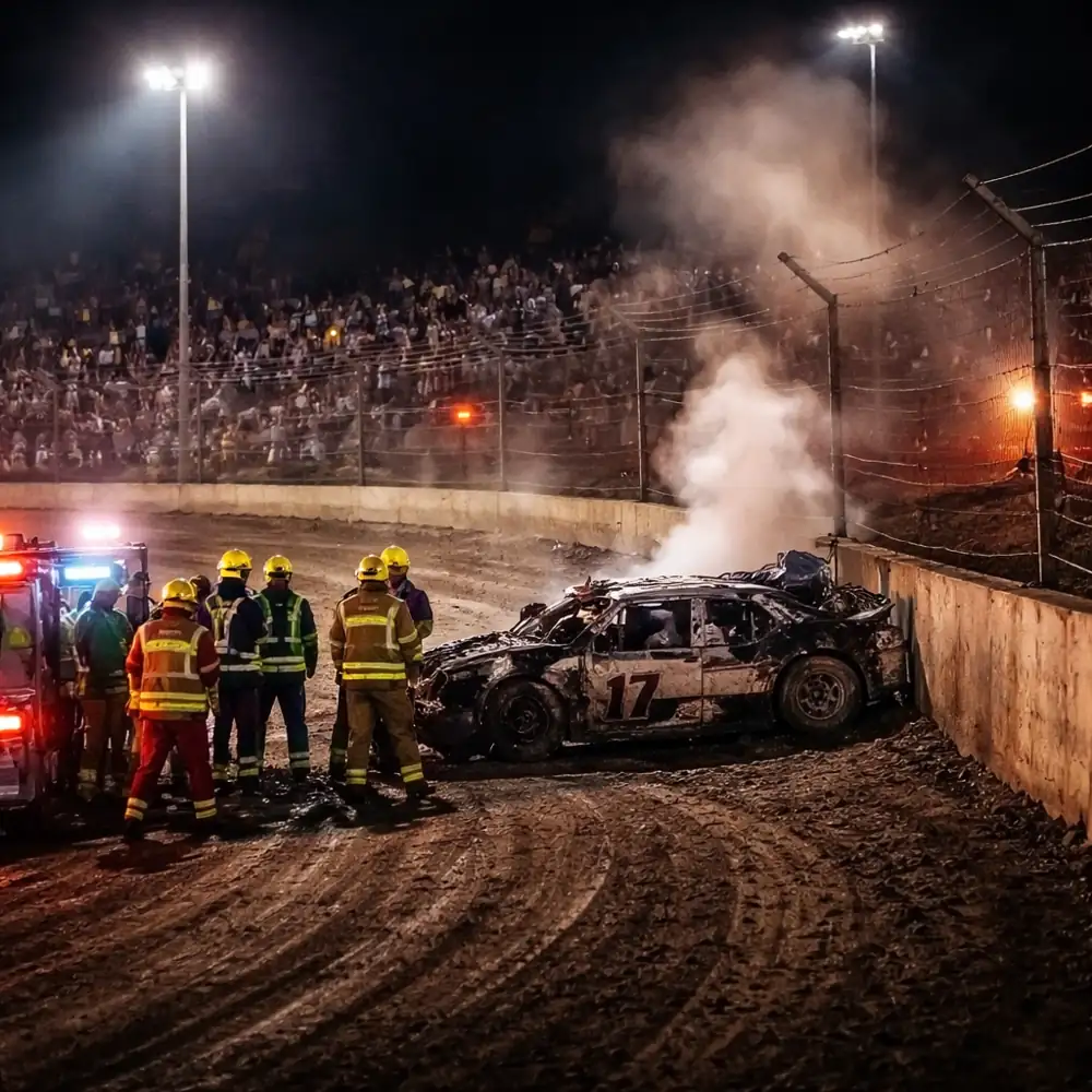 Speedway Crash Tragedy: Dunedin Driver Dies After High-Impact Wall Collision at Beachlands