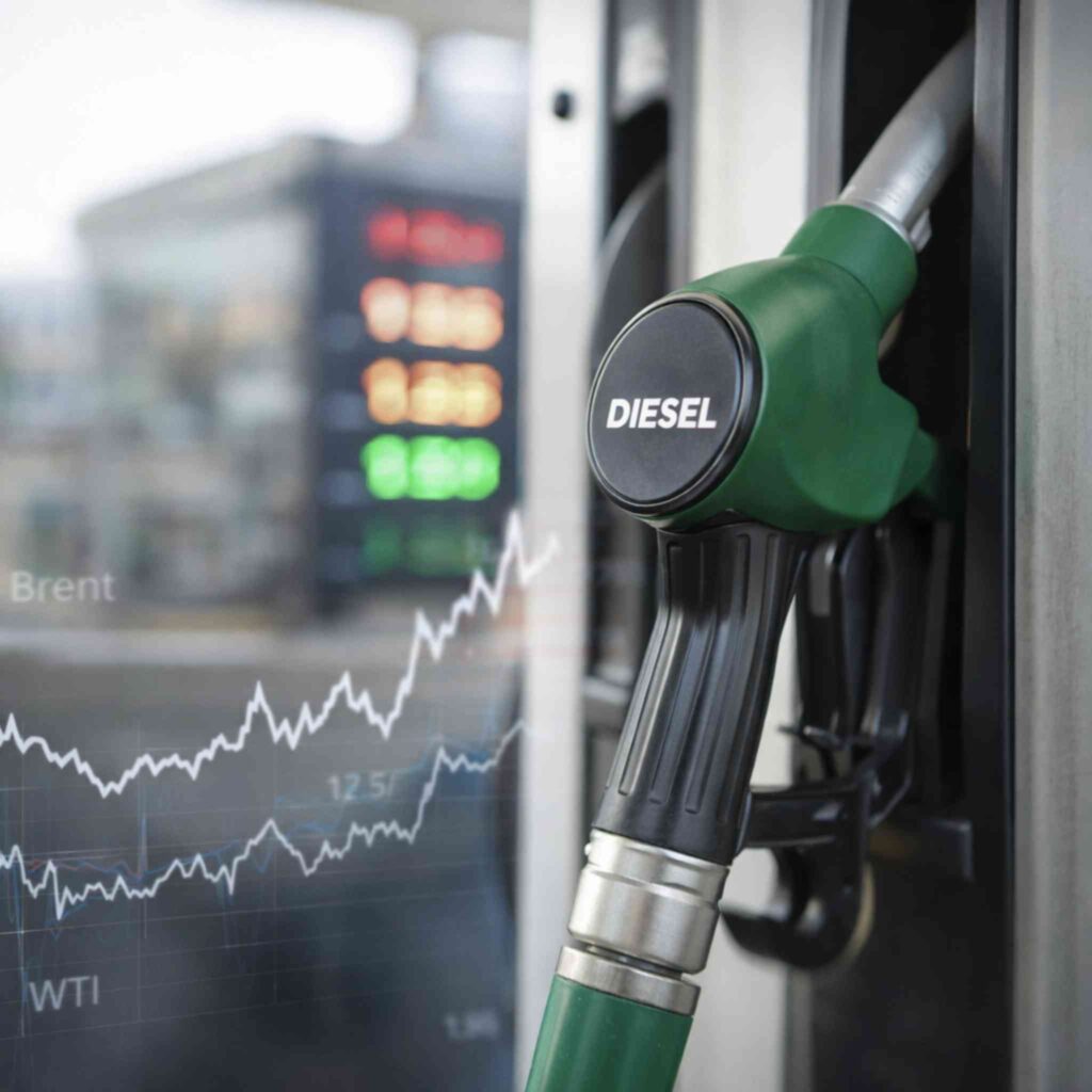 US Diesel Prices Jump to $4.16 as Oil Near $84 and Iran War Disrupts Strait of Hormuz Shipping