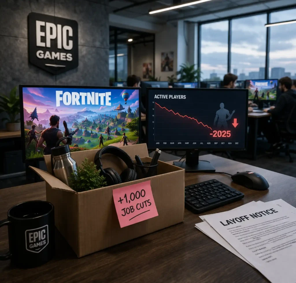 Epic Games Cuts 1,000 Jobs as Fortnite Usage Drops Sharply in 2025