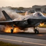 F-35 Emergency Landing After Suspected Iranian Strike During Combat Mission