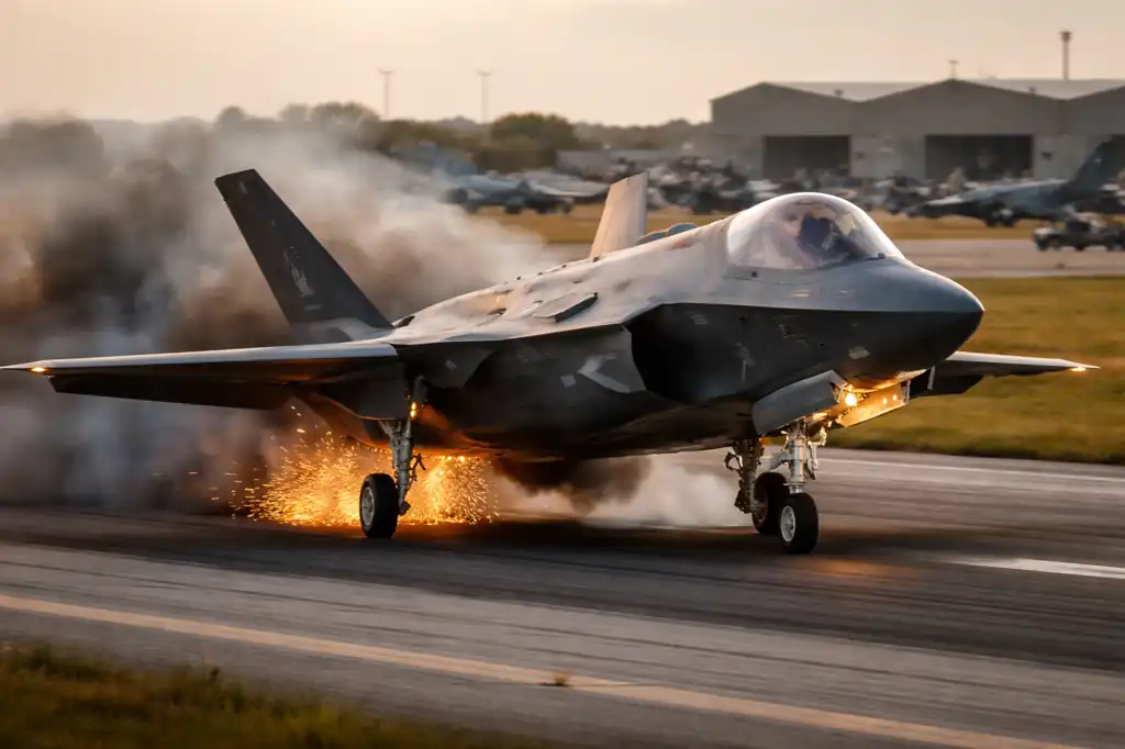 F-35 Emergency Landing After Suspected Iranian Strike During Combat Mission