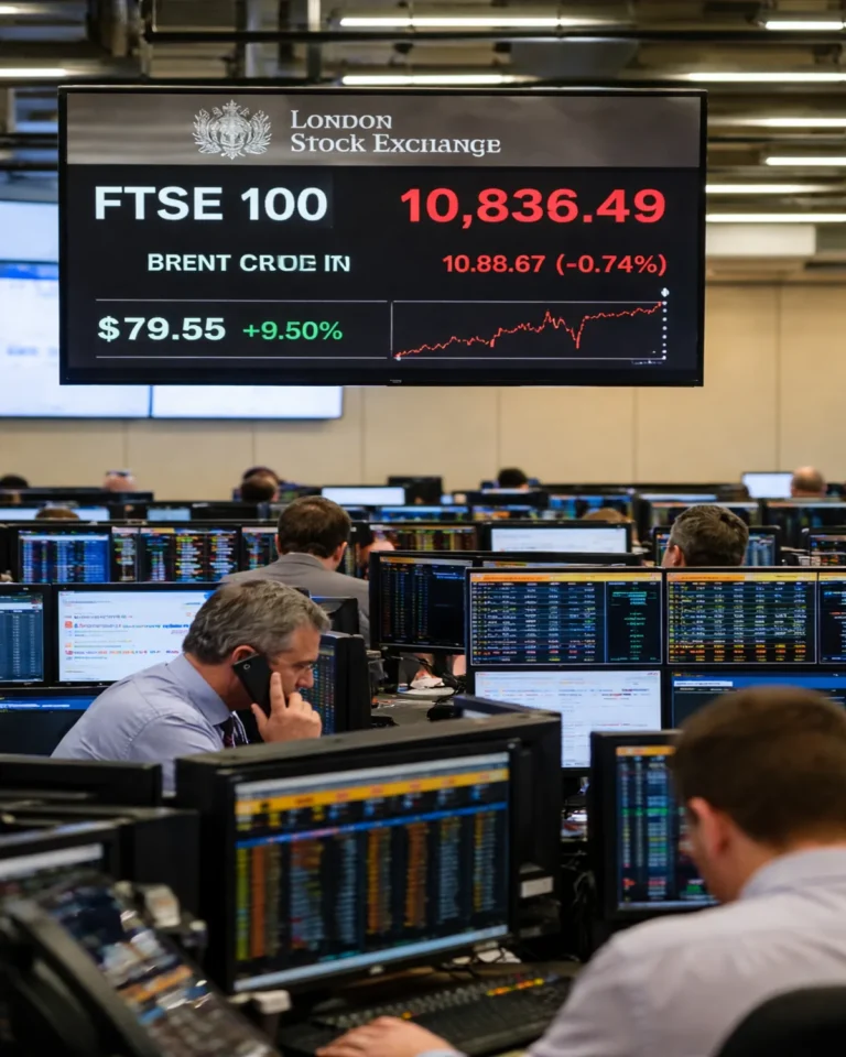FTSE 100 Slides 80 Points Today as Oil Jumps 10% on Iran War Shock