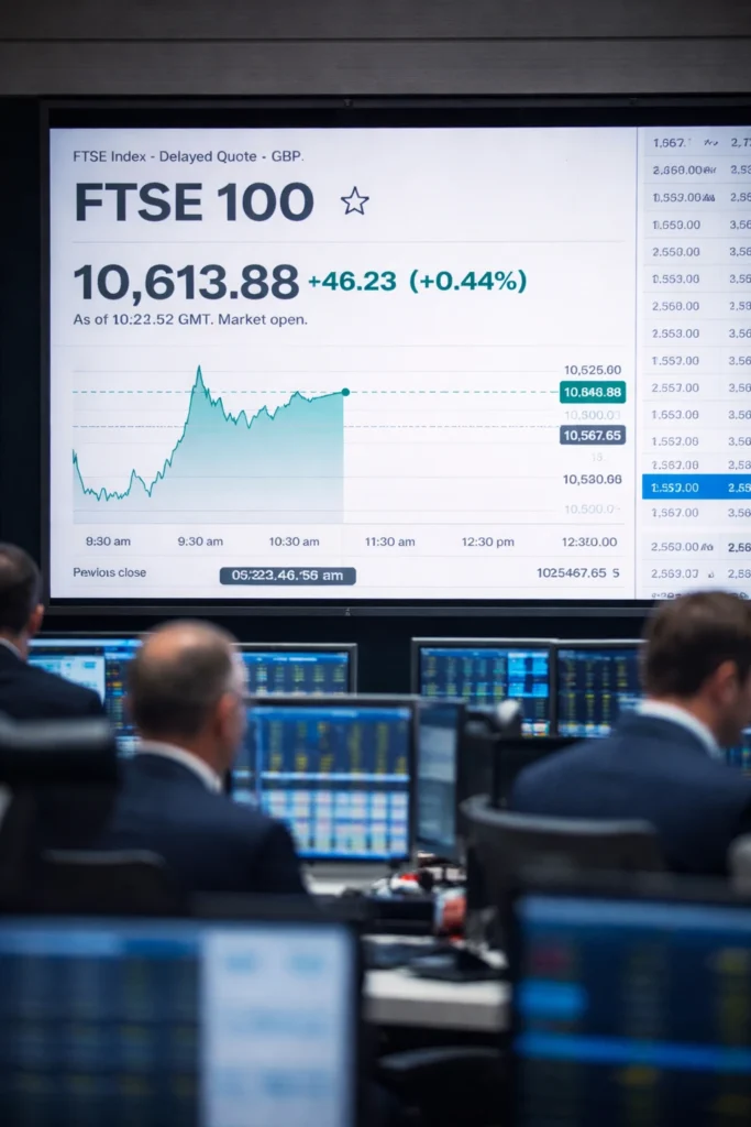 FTSE 100 Today Climbs to 10,613 as Iran Nuclear Offer Sparks European Market Rally