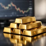 US gold bars representing gold price per ounce movement as oil surge and stronger dollar pressure the precious metals market.