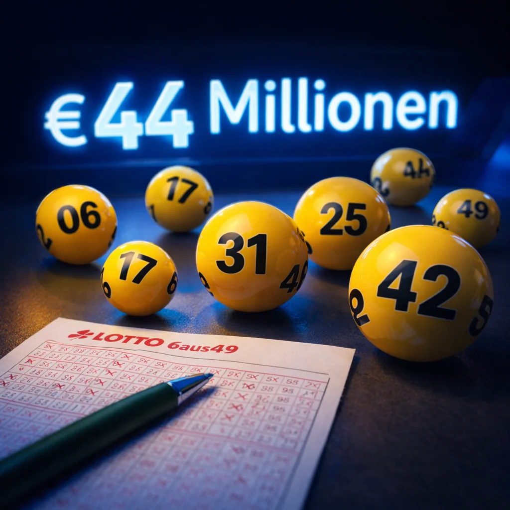 LOTTO 6aus49 Gewinnzahlen & Ergebnisse am 25. März – €44 Millionen Jackpot im Fokus