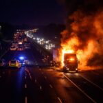 M5 Crash Chaos: 10+ Mile Traffic Jam After Lorry Fire Shuts Motorway