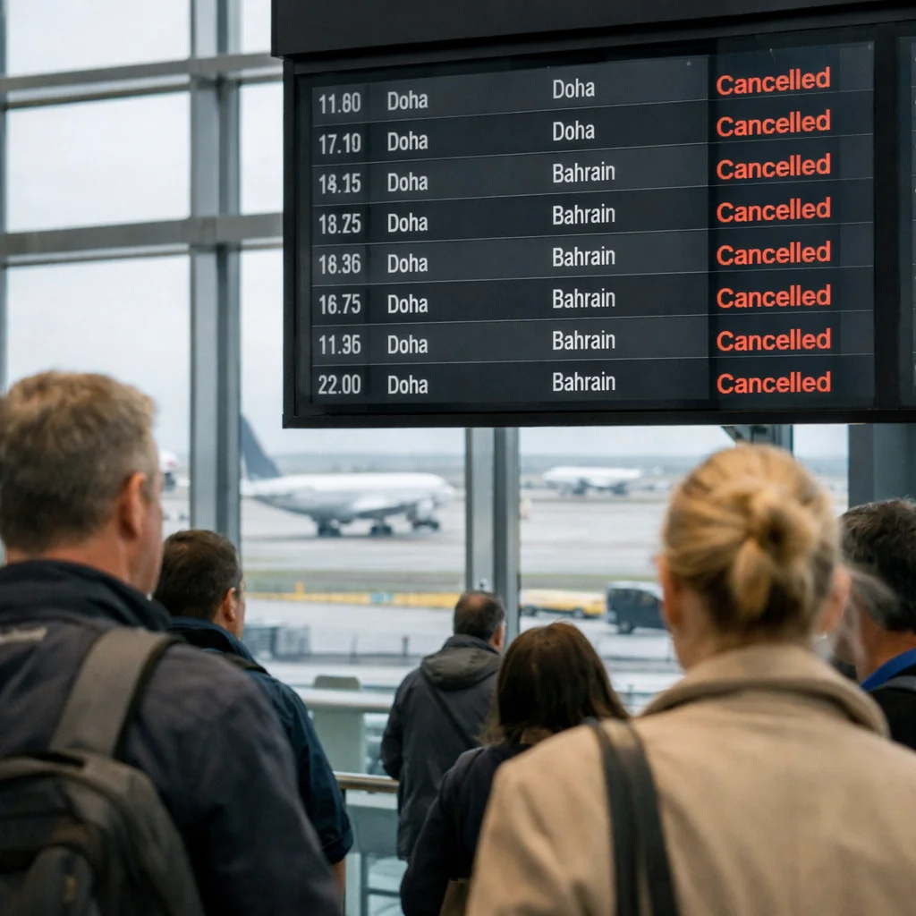 Manchester Airport Flights Cancelled Sunday as Doha and Bahrain Routes Disrupted