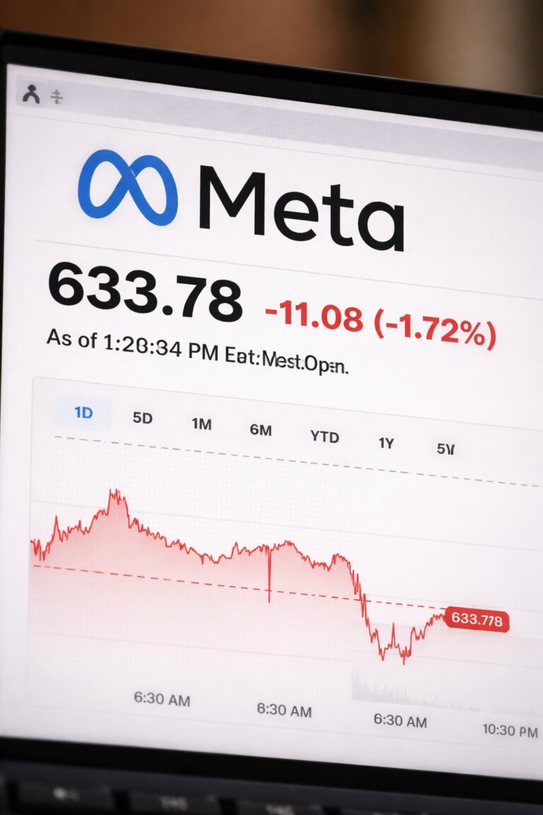 Meta Platforms (META) Stock Falls to $633.78 Amid AI Spending Focus