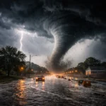 Michigan Tornado Warning and Flood Warning Issued as 2-Inch Rain Per Hour Hits Region