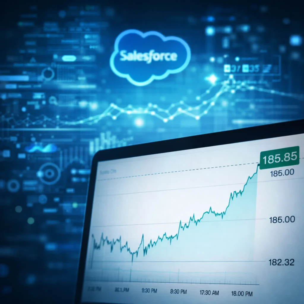 Salesforce CRM stock rise today