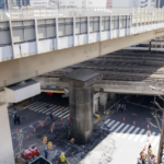 13m Steel Pipe Suddenly Rises from Osaka Highway During Sewer Construction, Japan Investigates