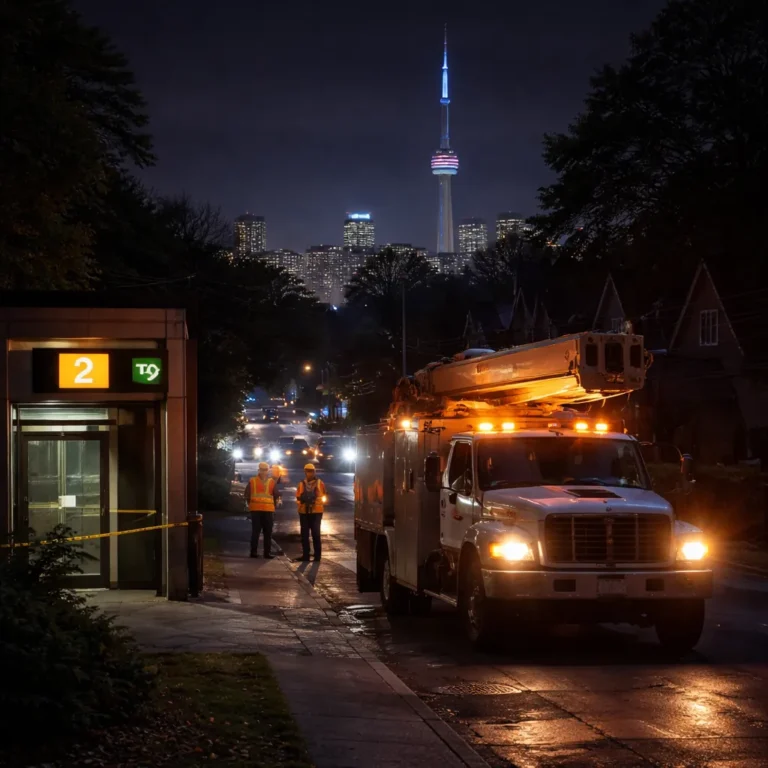 Massive Toronto Power Outage Hits East End, 13,500 Homes Dark and Line 2 Subway Shut Down