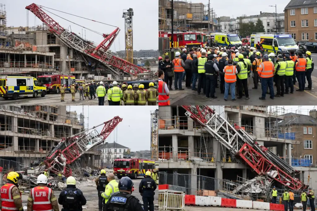 Tower Crane Collapse London: 100 Workers Evacuated After Jib Detaches at £43M Housing Site