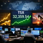 TSX Surges 417 Points Today to 32,359 as Gold Jumps and Oil Drops Below $90