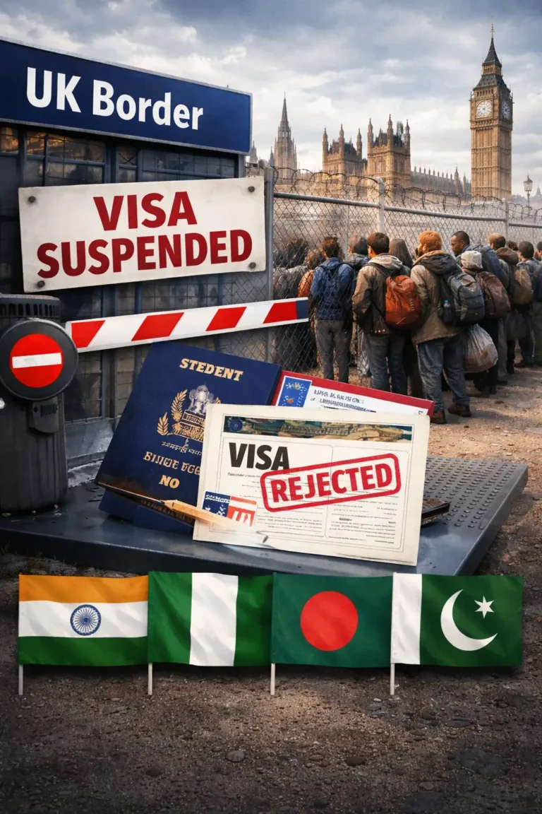 Student Visas Suspended by UK for Four Countries as Asylum Claims Surge