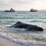 Buckelwal in Ostsee schwimmt Richtung offenes Meer nach dramatischer Rettung