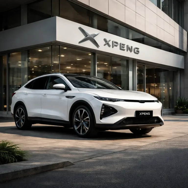 Xpeng EV outside closed dealership Australia