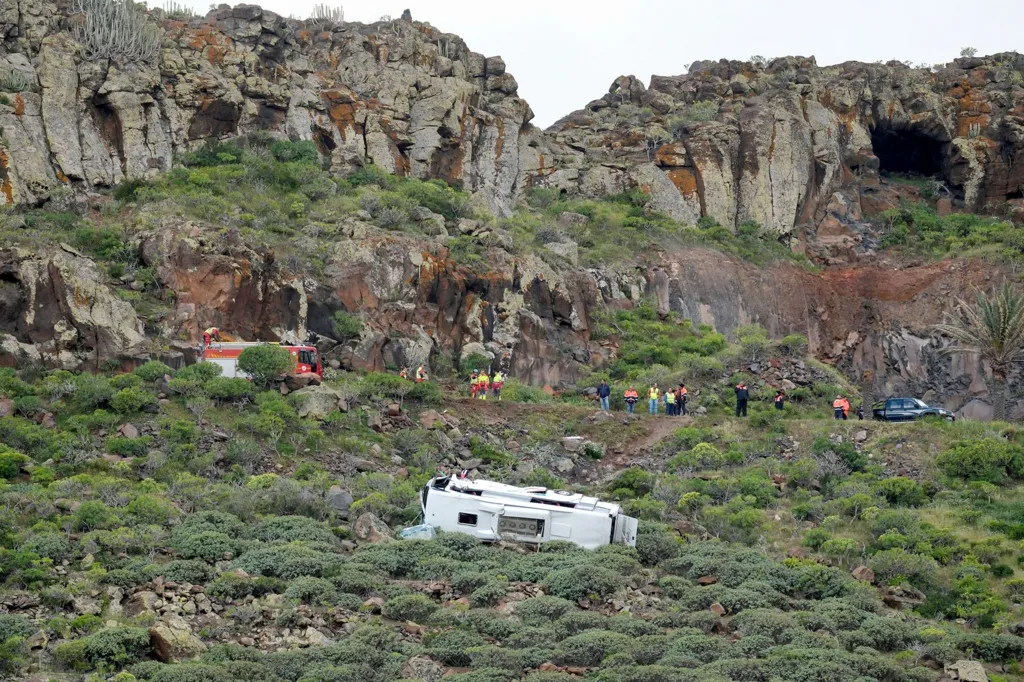 Holiday Horror: UK Tourist Bus Plunges Into Ravine in Canary Islands, 1 Dead, 27 Injured