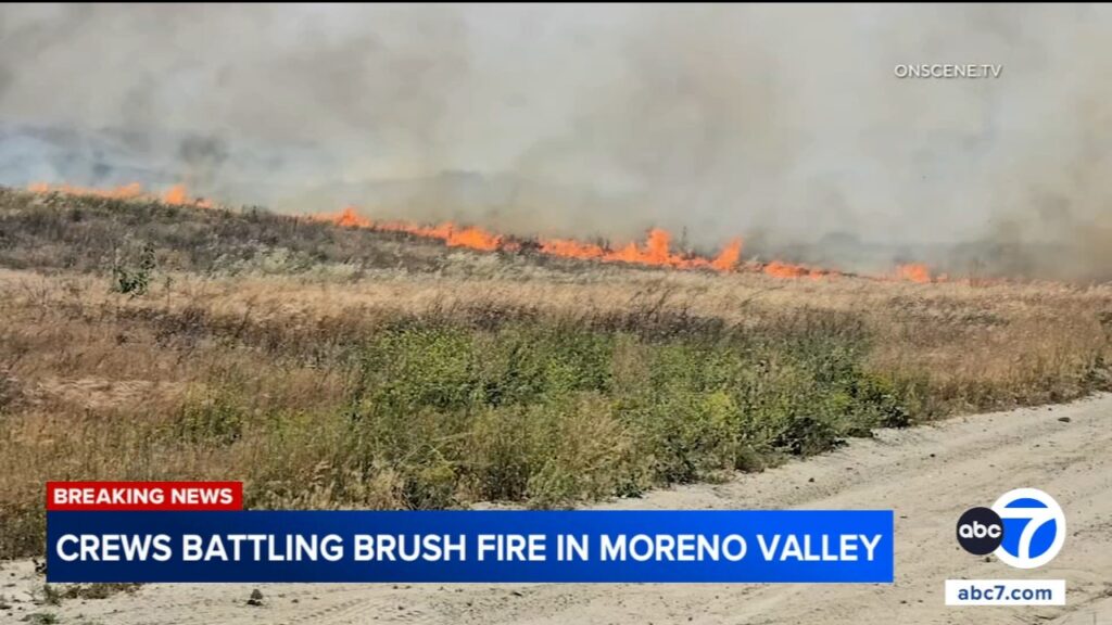 Moreno Valley Fire Burns 1,000 Acres as Santa Ana Winds Fuel Fast-Moving Brush Fire